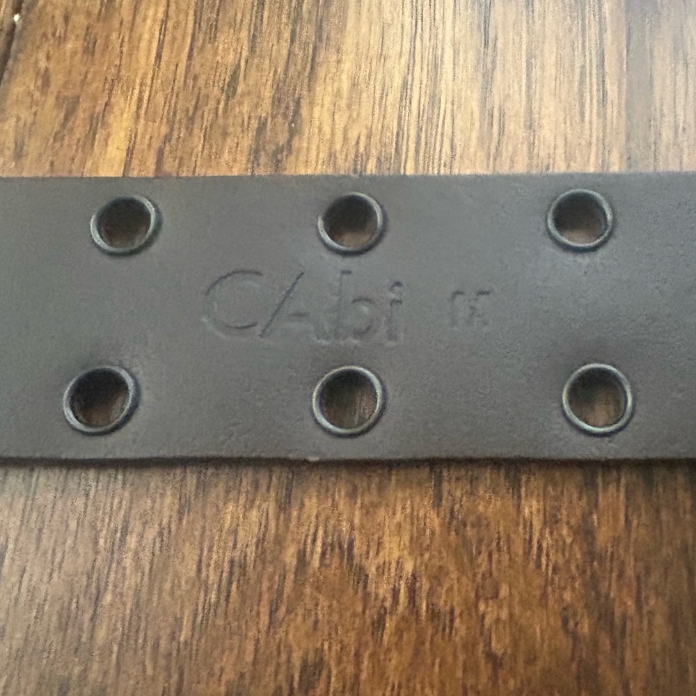 CAbi Brown Leather Belt with Embellished Buckle - Picture 4 of 6
